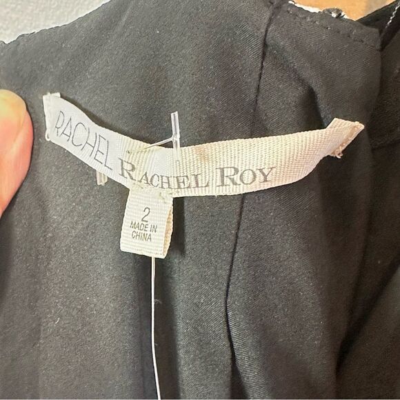 RACHEL Rachel Roy Black and White Floral Mini Dress - Picture 7 of 15